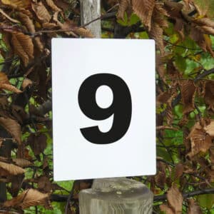 Numรฉro d'obstacle en aluminium