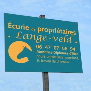 panneau enseigne pour écurie