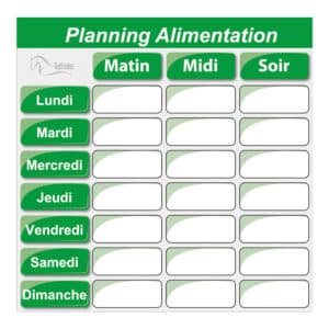 Planning d’alimentation - Vert