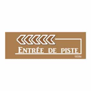 Flèche “Entrée de piste” - marron - gauche