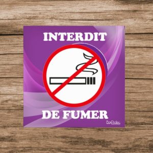 panneau interdit de fumer