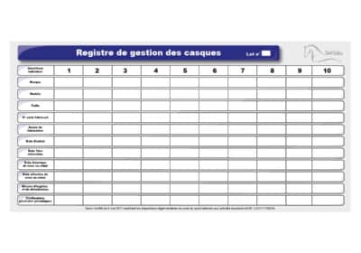 Tableau de gestion des casques - Bleu