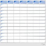 Planning vierge - Bleu