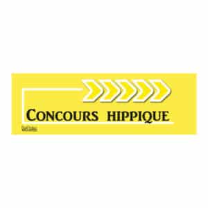 Flèche "Concours Hippique" - jaune - droite