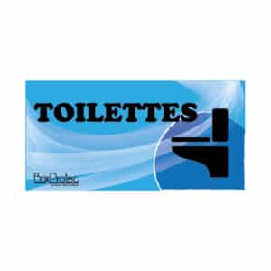 Panneau "Toilettes" - Bleu