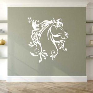 stickers mural cheval décoration intérieur modèle 05