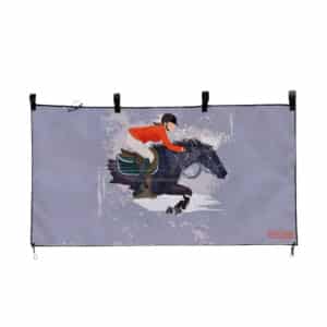 Tenture de box dessin de cavalière