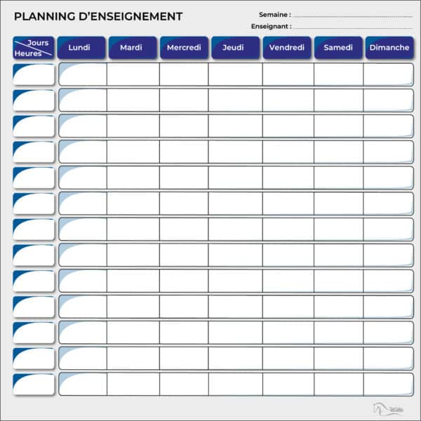 planning d'enseignement semaine bleu 2024