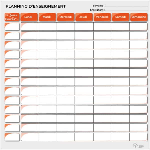 planning d'enseignement semaine orange 2024