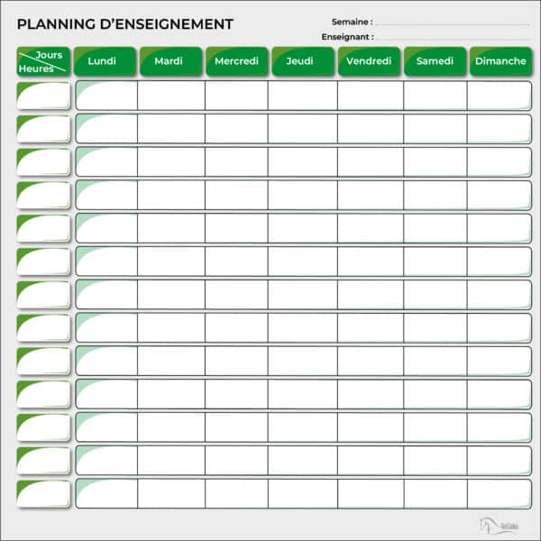 planning d'enseignement semaine vert 2024