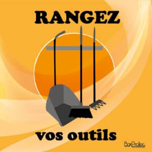Panneau "Rangez vos outils" - Orange