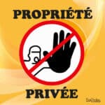 Panneau "Propriété privée" - orange