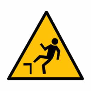 Panneau "Danger dénivellation" - triangle