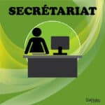 Panneau "Secrรฉtariat" - Vert
