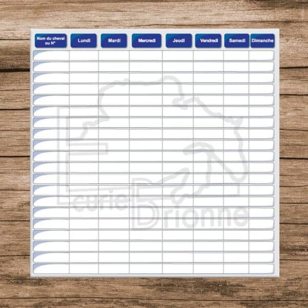 Planning 100% personnalisable