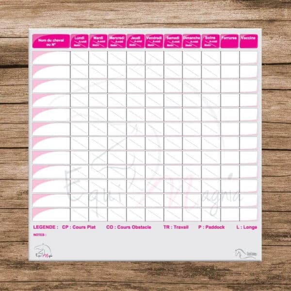Planning 100% personnalisable