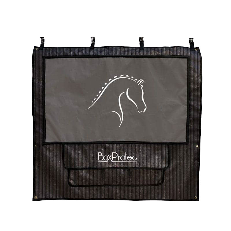 Tenture de box PRO1 effet tôle - noir/gris