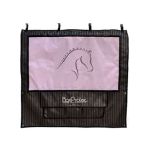 Tenture de box PRO1 effet tôle - noir/rose
