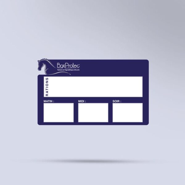 Plaque de ration - Bleu