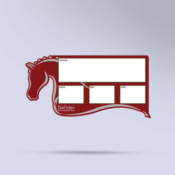Plaque de ration à motif cheval - Rouge