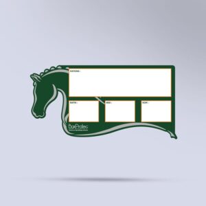 Plaque de ration à motif cheval - Vert