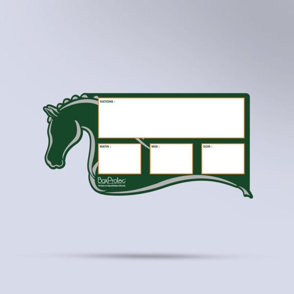 Plaque de ration à motif cheval - Vert