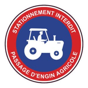 Stationnement interdit - passage d'engin agricole