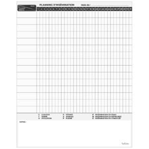 Planning d'insemination - Noir