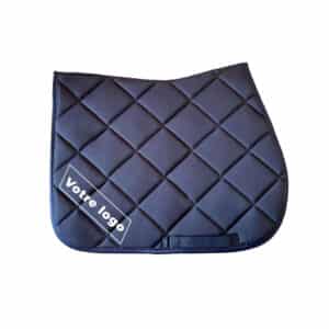 Tapis de selle personnalisé – Bleu - Broderie