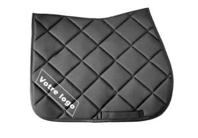 Tapis de selle personnalisé – Noir - Broderie