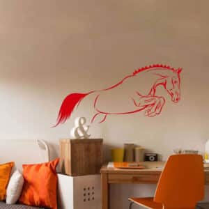 Stickers mural cheval 15