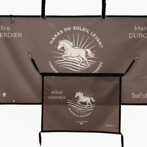 Pack tenture et porte de box personnalisées BoxProtec – ensemble complet pour concours équestre